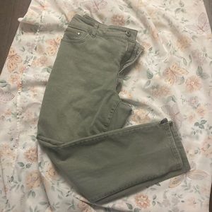 CHICOS PLATINUM Denim army green jeans 2